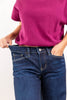 Trouble Maker Dark Wash Mid Rise Wide Leg Jeans