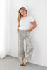 Wildly Iconic Gray Leopard Baggy Jeans