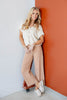 Sweet Little Thing Split Neck Button Front Knit Cardigan