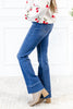 Stylish Step Trouser Hem Bootcut Vervet Jeans