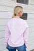 Pastel Pumpkin Crewneck Cotton Blend Graphic Sweatshirt