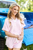 Glow Getter V-Neck Striped Lounge Set
