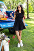 Girly Charm Solid Color Sleeveless Cotton Matching Set