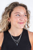 Icy Glow Silver Layered Pendant Necklace