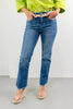 Leading Lady Comfort Stretch Frayed Hem Kick Flare Jeans