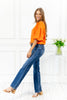 Mid Rise Thermal Bootcut Jeans