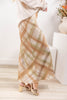 Catching Feelings Plaid Satin Midi Skirt