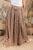 Sweet Mirage Textured Floral Maxi Skirt