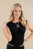 Drawn Together Sleeveless Corset Waist Top