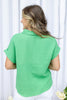 Dreamy Motion Short Sleeve Button Down Top