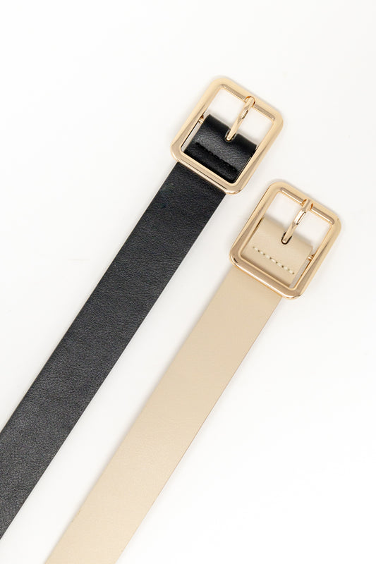 Classic Elegance Square Buckle Belt