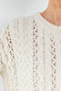 Easy Elegance Cable Knit Henley Sweater