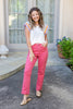 Bright Ideas Straight Leg Coral Red Jeans