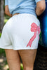 Liberty Lovebug Embroidered Gingham Bow Shorts