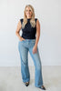 Quiet Luxe Mock Neck Ruched Sleeveless Top
