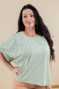 Daily Obsession Oversized Dolman Sleeve Cotton Blend Tee