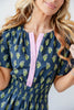 Garden Stroll Contrast Trim Floral Cotton Romper