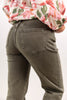 Olive You Tummy Control Straight Leg Olive Green Jeans