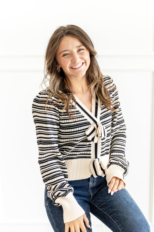 Nautical Knot Cropped Sweater