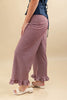 Ruffle Trouble Gingham Print Straight Leg Pants