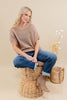 Forever Chic Lightweight Open Weave Dolman Sleeve Sweater