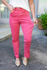 Bright Ideas Straight Leg Coral Red Jeans