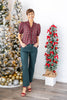 Spruce Things Up Mid Rise Coated Straight Leg Jeans