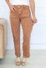 Cafe Kissed Patch Pocket Cropped Jeans
