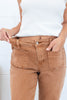 Cafe Kissed Patch Pocket Cropped Jeans