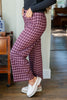 Check It Plaid Patch Pocket Wide Leg Pants