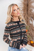 Alpine Darling Fair Isle Button Front Cardigan
