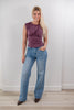 Drawn Together Corset Waist Sleeveless Top