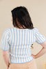 Sophisticated Soul Vertical Striped Puff Sleeve Top