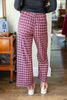 Check It Plaid Patch Pocket Wide Leg Pants