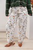 Free Soul Floral Barrel Leg Jeans