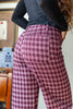 Check It Plaid Patch Pocket Wide Leg Pants