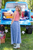Howdy Honey Vintage Wash A-Line Denim Midi Skirt
