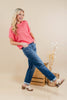 Forever Chic Lightweight Open Weave Dolman Sleeve Sweater