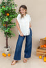 Effortless Icon Short Sleeve Button Down Blouse