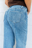 Clean Slate Vertical Seam Detail Wide Leg Jeans