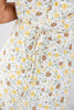 Sweet Magnolia Floral Print Lace Trim Maxi Dress