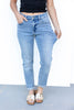 Hot Damn Bleach Wash Boyfriend Jeans