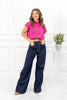 Free Spirit Retro Wide Leg Tummy Control Judy Blue Jeans