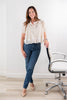 Dream State Polka Dot Puff Sleeve Cotton Top