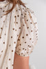 Dream State Polka Dot Puff Sleeve Cotton Top