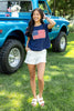 American Flag Patch Graphic Crewneck Tee