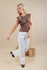 Drawn Together Sleeveless Corset Waist Top