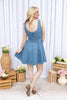 Flare Affair Denim Mini Dress