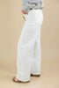 Pure Intent White Patch Pocket Wide Leg Jeans