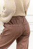 Cocoa Beach Brown Jogger Mica Denim Jeans